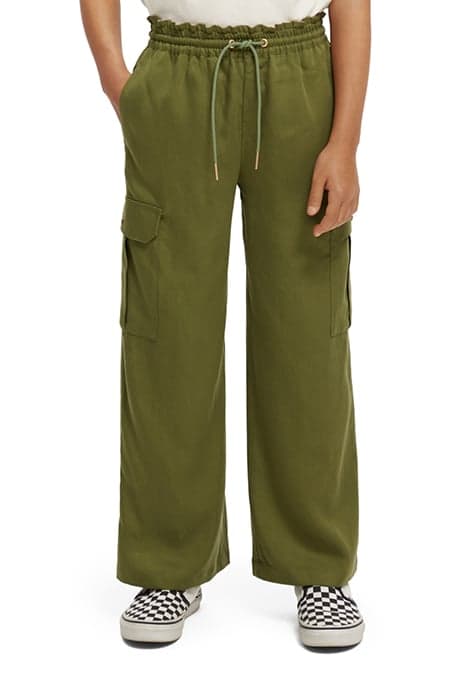 GIRLS WIDE-LEG CARGO PANTS MILITARY by Scotch & Soda