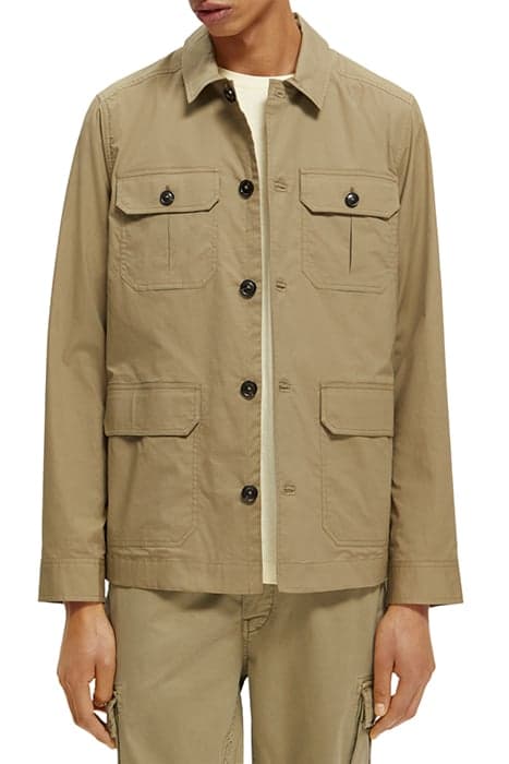 LIGHTWEIGHT POPLIN ARMY JACKET KHAKI by Scotch & Soda