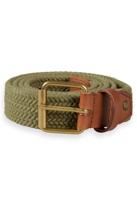 BRAIDED CANVAS CORD BELT KHAKI by Scotch & Soda