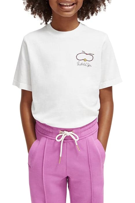 GIRLS RELAXED-FIT ARTWORK T-SHIRT OFF WHITE by Scotch & Soda