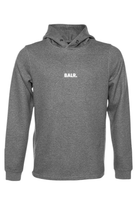 BALR. Q-SERIES STRAIGHT CLASSIC HOODIE DK GREY HEATHER by BALR.