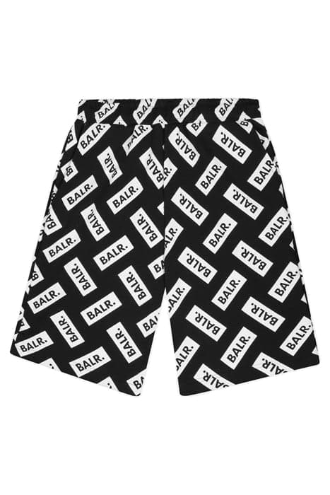 REGULAR CLUB AOP SHORTS JET BLACK/BRIGHT WHITE by BALR.