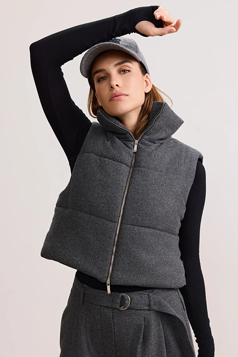 IZZY ZIP UP VEST DARK GREY by Lune Active