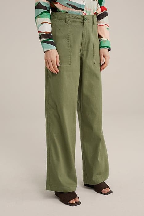 TROUSER ARMY GREEN by WE Fashion