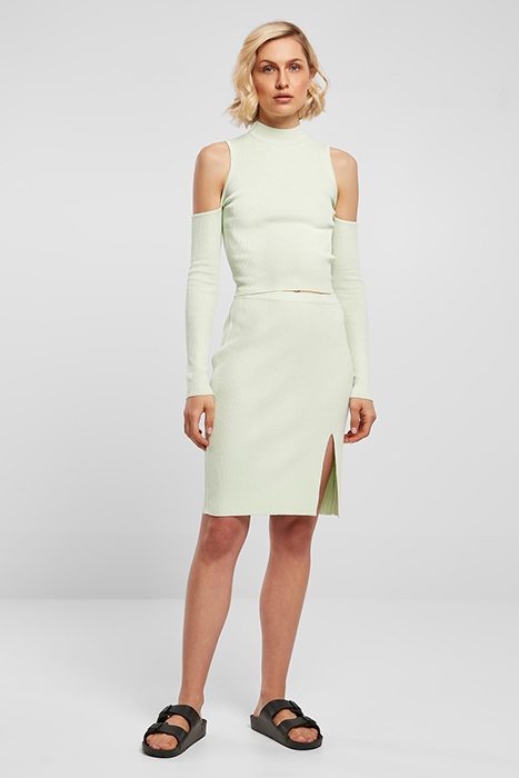 LADIES RIB KNIT CUT OUT SLEEVE LONGSLEEVE LIGHTMINT 4