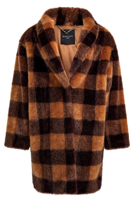 ROCHELLE COAT CAMEL AND DARK BOURB 6