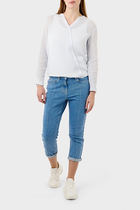 HOGE TAILLE SLIM FIT JEANS LIGHT BLUE DENIM 3