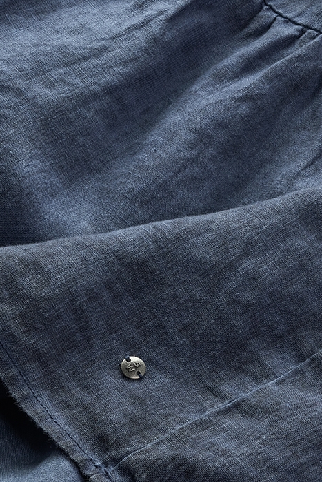 WIJDUITLOPENDE LINNEN JURK MET CEINTUUR KAYAKING 2