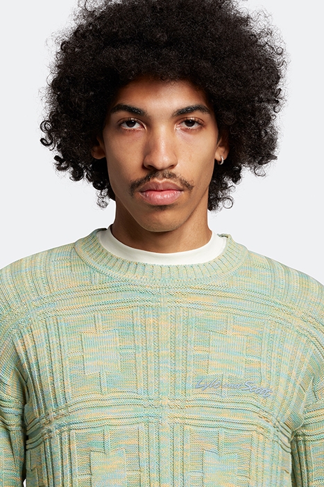 SPACE DYE CREW NECK MOLLY'S GREEN/ SUNBEAM 4