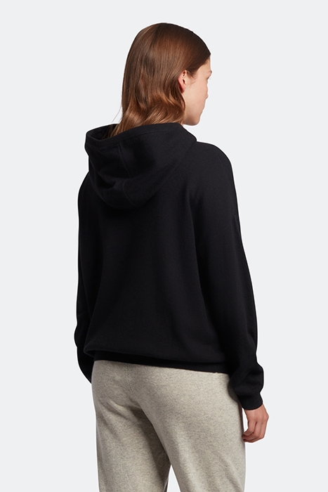KNITTED HOODIE JET BLACK 2