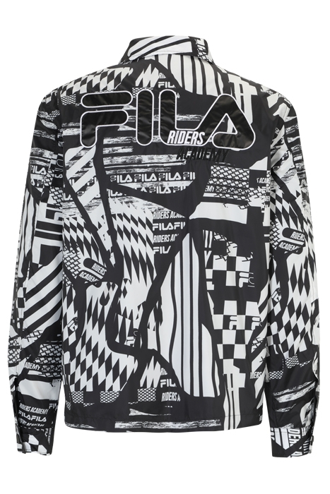 C60 AOP COACH JACKET BLACK & WHITE RACING AOP 2