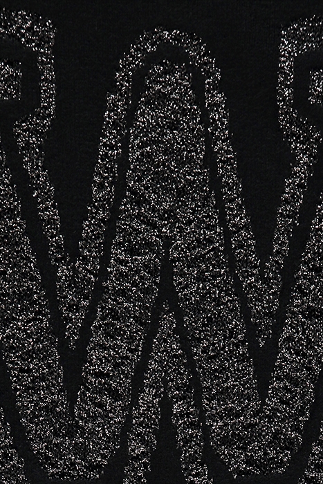 GIRLS’ BLACK KNIT SWEATER-DRESS WITH LUREX LETTER BLACK 3