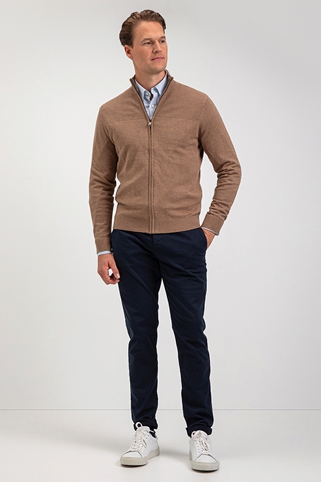 ZIP THRU CARDIGAN CARAMEL 3