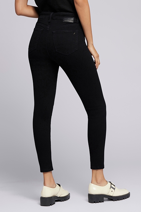 THE BORDERLINE HIGH RISE SKINNY CROP JEAN COAL 3