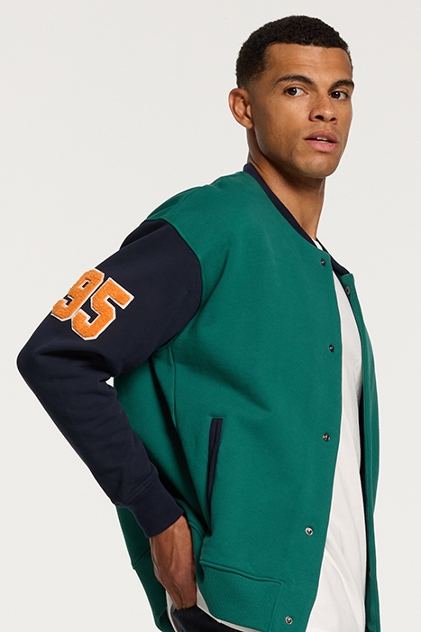 MEN VARSITY JACKET IVY LEAGUE BOTTLE GREEN 5