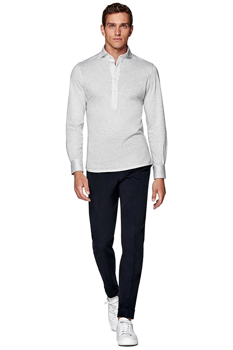 LIGHT GREY EXTRA SLIM FIT POPOVER 3