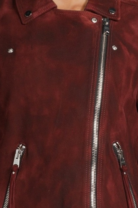 SUEDE DALBY BIKER GARNET RED 4