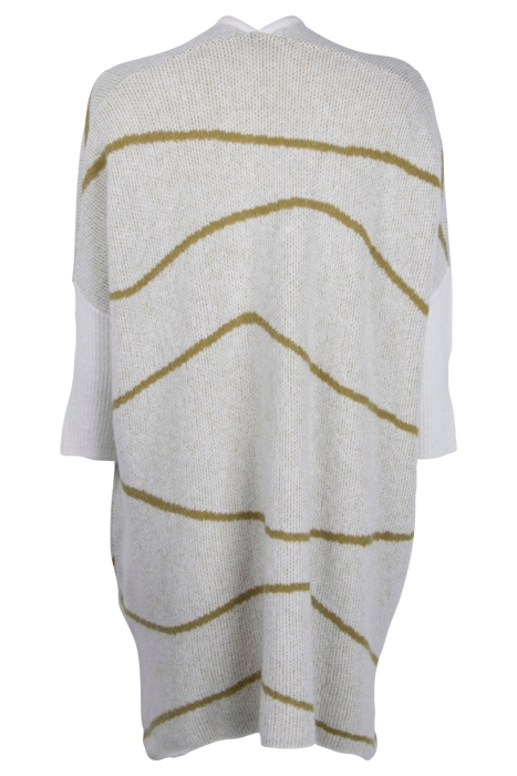 LONG KNIT CARDIGAN WITH STRIPES MOON BEAM 2