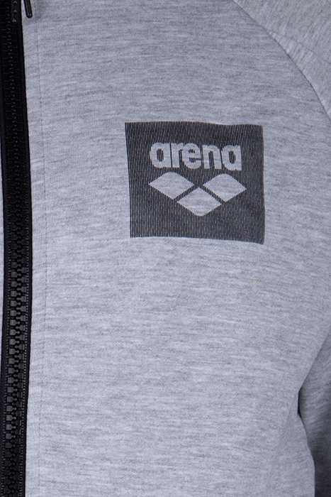 MAN HOODIE FULL ZIP LIGHT GREY MELANGE 3