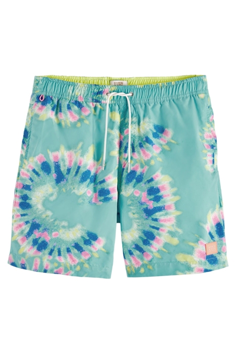 MID LENGTH - TIE- DYE PRINTED SWIMSHORT MINT FLOWER TIE DYE 1