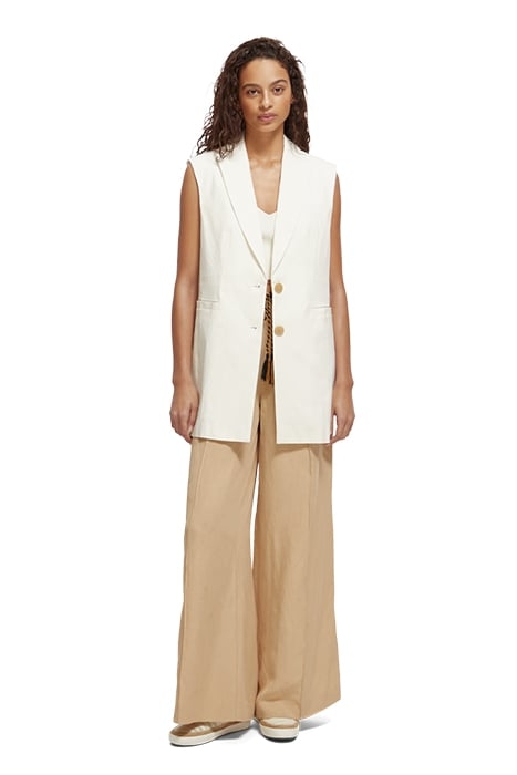 LONGER LENGTH SUMMER GILET OFF WHITE 5