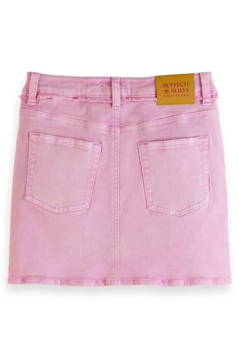 5 POCKET DENIM MINI SKIRT LILAC 2
