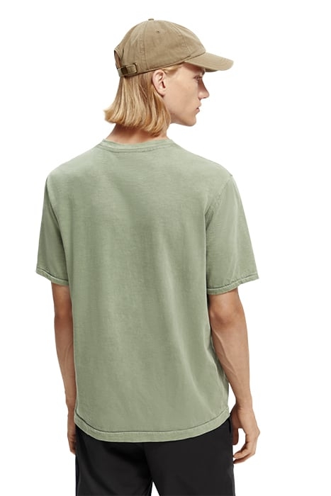 SLUB-JERSEY ARTWORK T-SHIRT IN ORGANIC COTTON KHAKI 4