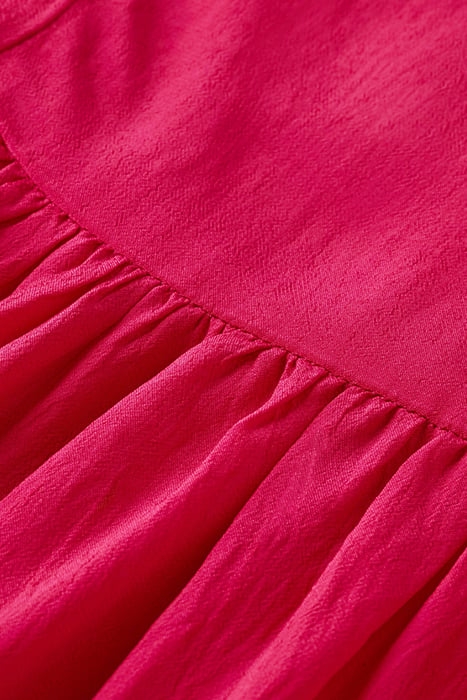 SHORT DRESS WITH RUFFLE SLEEVE DETAIL CHERRY PIE 3