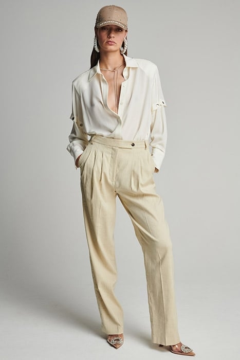 CRAG TROUSER STONE LINEN 1