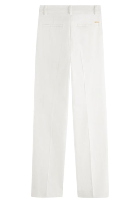EDIE - HIGH RISE WIDE LEG LINEN SUMMER TROUSERS OFF WHITE 2