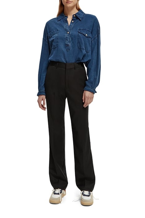 HAILEY - HIGH RISE STRAIGHT LEG TROUSERS BLACK 3