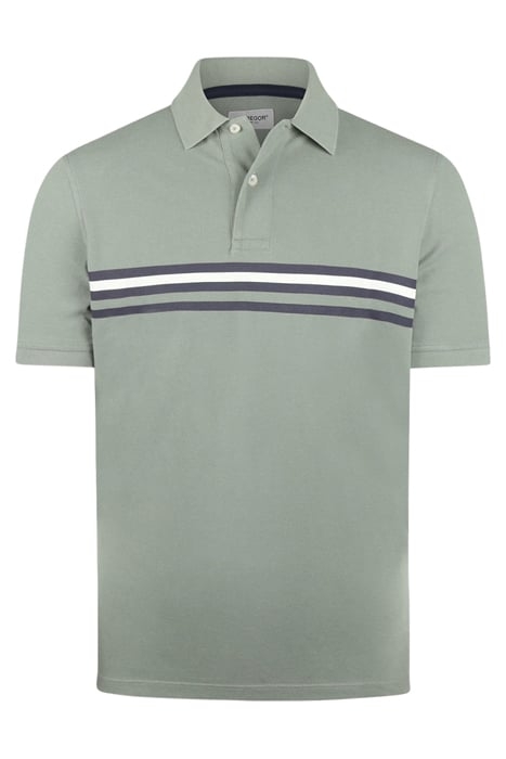BLOCK STRIPE POLO SAGE 1