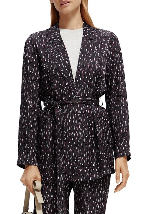 PRINTED DRAPEY BLAZER IKAT RAIN 3