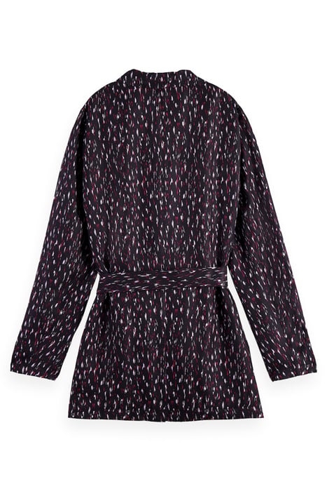 PRINTED DRAPEY BLAZER IKAT RAIN 2