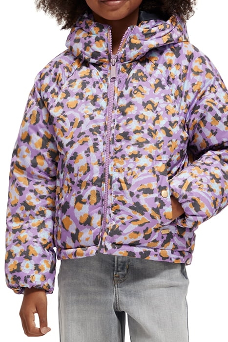 ALL-OVER PRINTED JACKET WITH REPREVE® FILLING FLORAL LEOPARD 1
