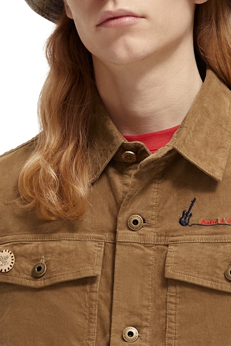 FINE CORDUROY TRUCKER JACKET TAUPE 7