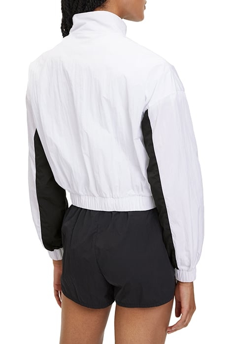 LUBU CROPPED TRACK JACKET BRIGHT WHITE-BLACK 2