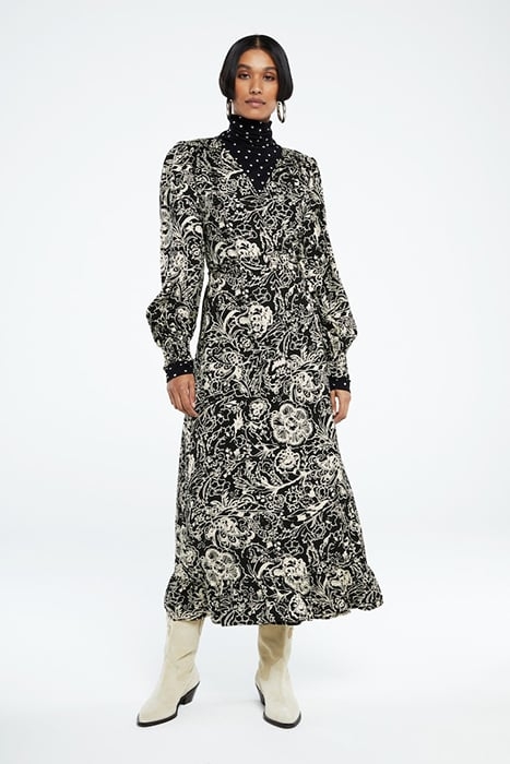 NATALIA DRESS BLACK/WARM WHITE 4