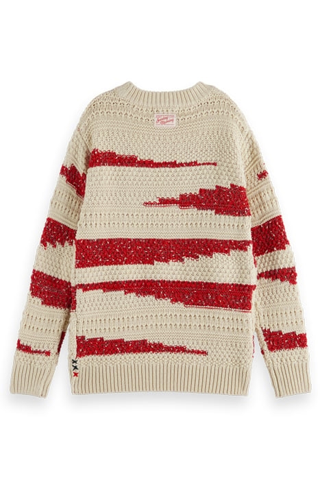 STRUCTURED INTARSIA PULLOVER CONTAINS ORGANIC COTTON STONE R 5