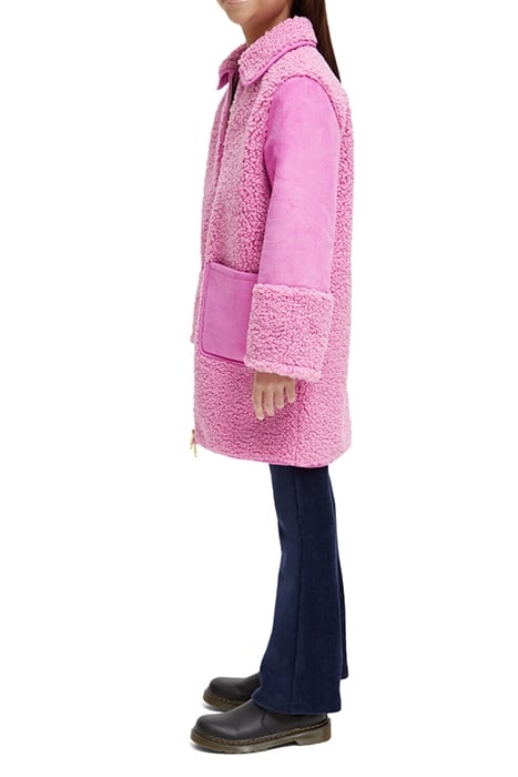LONGER-LENGTH BONDED TEDDY JACKET FUCHSIA 6