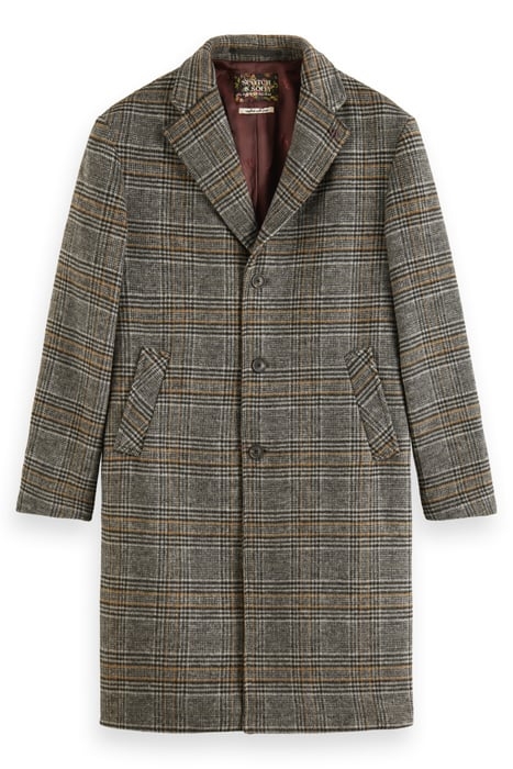 HAIRY BOUCLE OVERCOAT MULTI GREY CHECK 4
