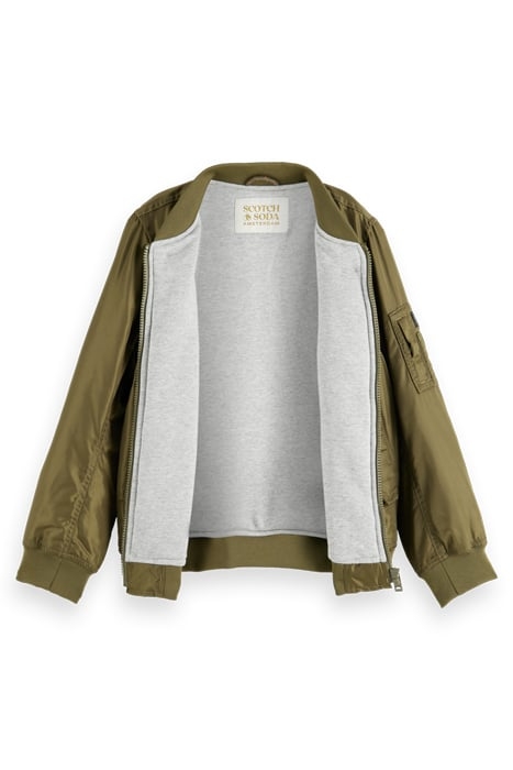 BOMBER LOGO EMBROIDERY JACKET WITH REPREVE® FILLING KHAKI 3