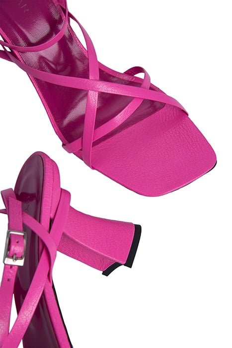 KERSTI HOT PINK GRAINED LEATHER 3