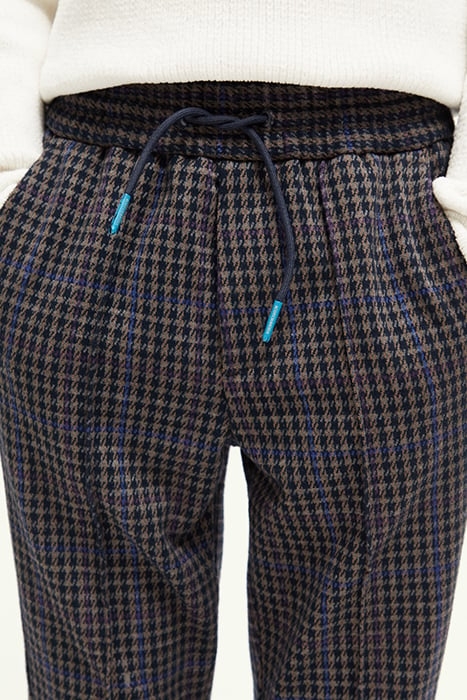 RELAXED SLIM-FIT KNITTED PANTS NIGHT CHECK 7