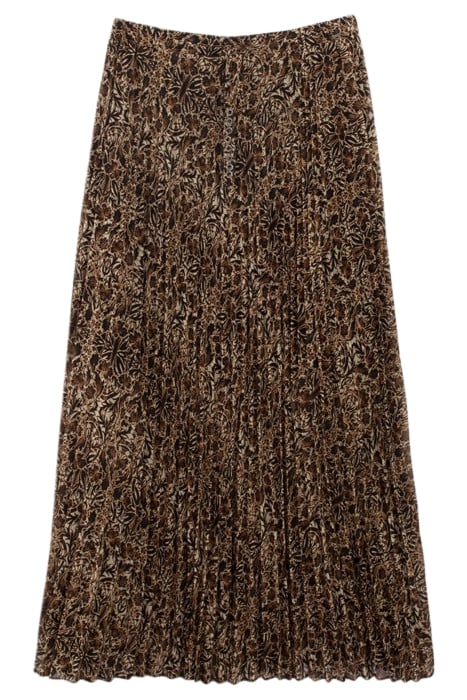 ARABESQUE PRINT PLEATED MIDI SKIRT 5