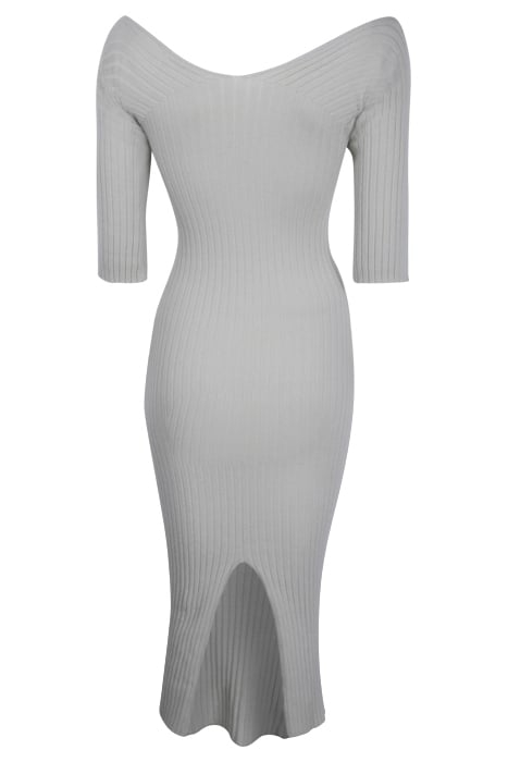 SOLAR RIB DRESS GREY 2