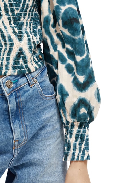 ALL-OVER PRINTED LONG-SLEEVED CROPPED TOP DISCO TIE DYE BOTT 6