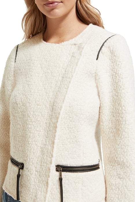 BOUCLE BIKER JACKET SOFT ICE 8