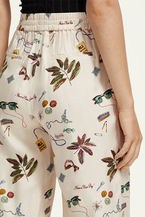 GIA - PRINTED MID RISE WIDE LEG PANTS FESTIVAL TRINKET 7