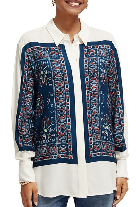 RELAXED FIT SHIRT WITH BANDANA PRINT B SIDES BANDANA MARINE 1